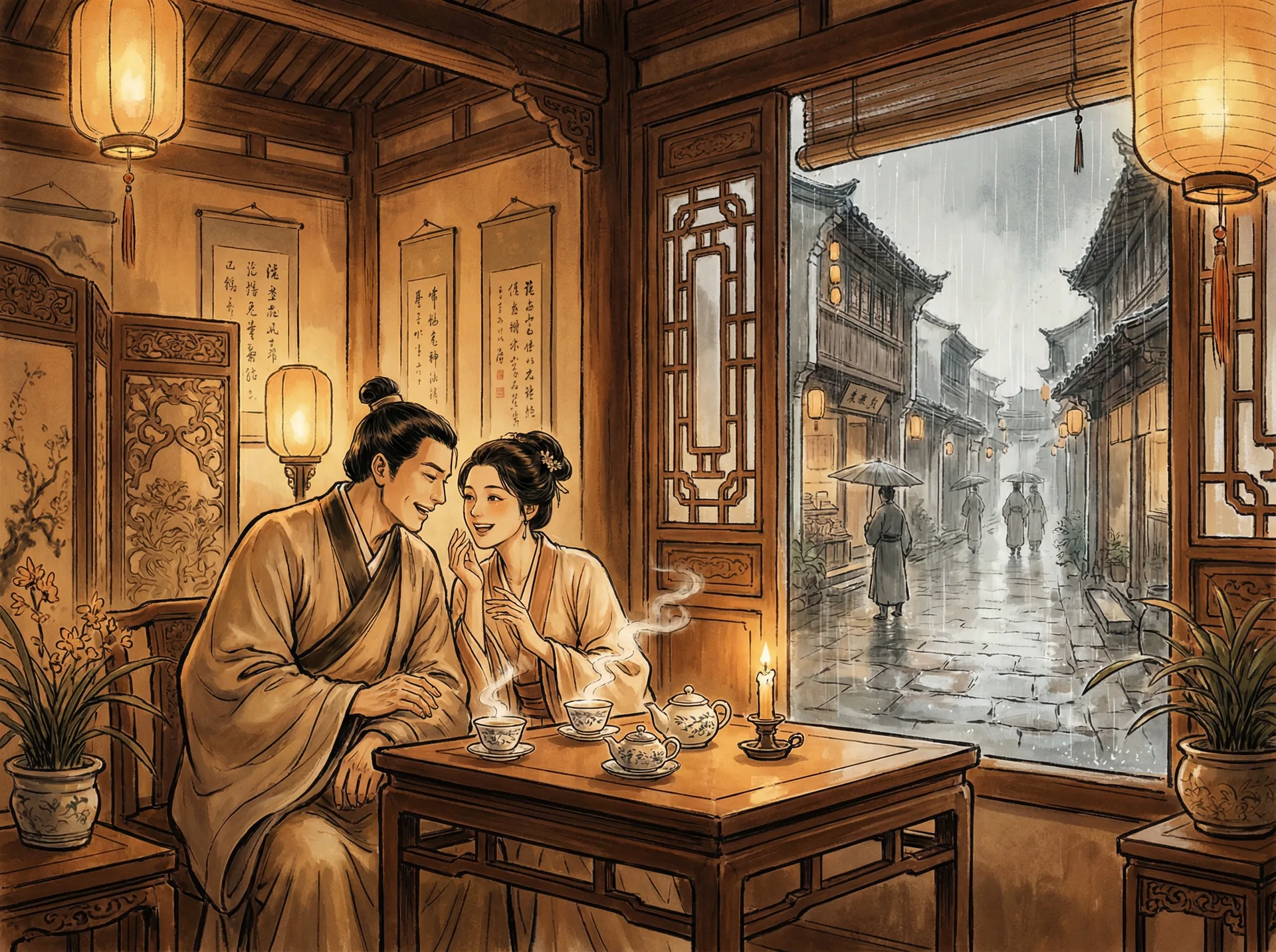 瘦猴探花 - 雨中茶馆的知己